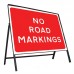 No Road Markings Sign